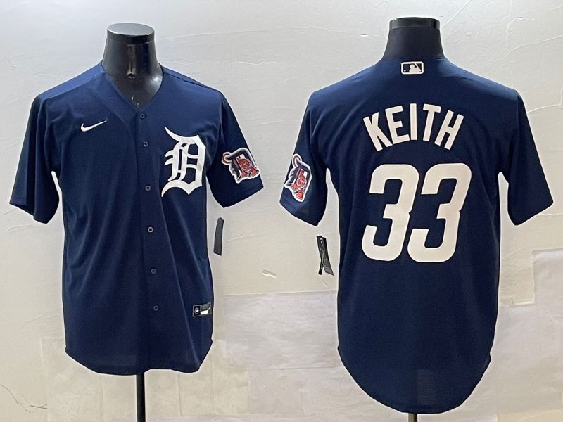 Men Detroit Tigers #33 Keith Drak Blue Game 2025 Nike MLB Jersey style 2
